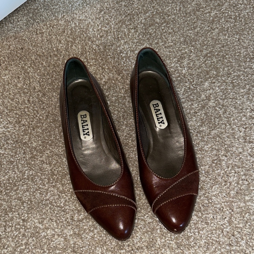 Bally Women's Dark Brown Leather Flats
